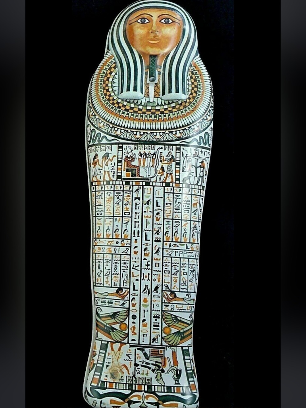 Vintage Egyptian Sarcophagus Tin Box British Museum Souvenir 1989